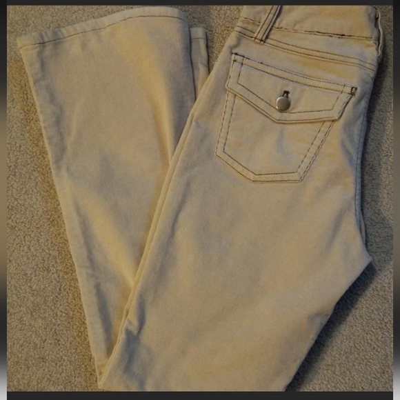 Cache Corduroy Pants Size 2 Regular Creme Flare Bootcut - Picture 2 of 4